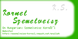 kornel szemelveisz business card